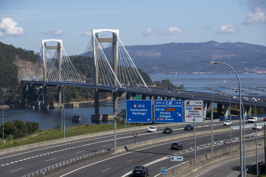 Un accidente en el puente de Rande provoca retenciones en la AP-9 en dirección Vigo