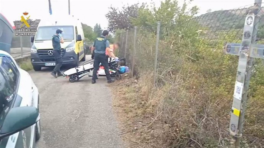 La Guardia Civil auxilia a un peregrino francés de 61 años, herido y desorientado en el Camino de Santiago en La Rioja