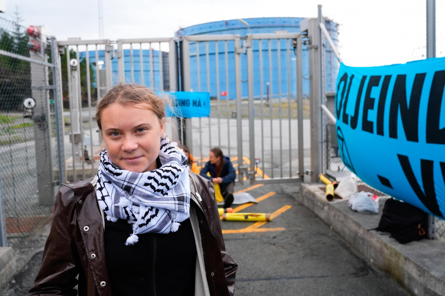 Detienen a Greta Thunberg en una protesta contra Israel en Copenhague