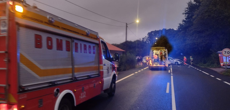 Liberado un conductor tras sufrir un accidente en Culleredo