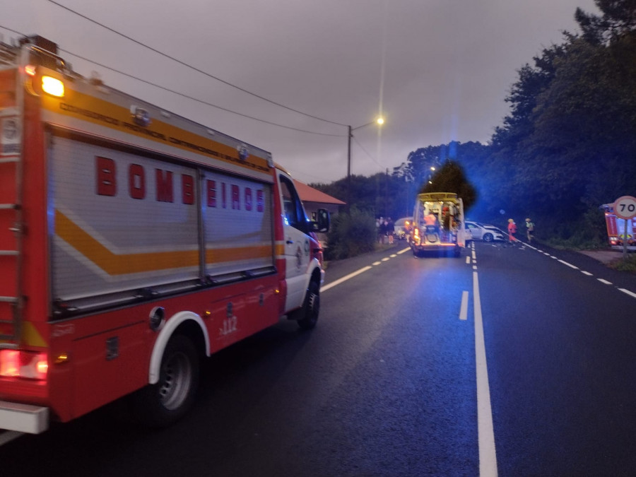 Liberado un conductor tras sufrir un accidente en Culleredo