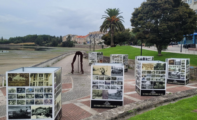 Cambre rememora su pasado con una exposición fotográfica en el paseo de O Temple