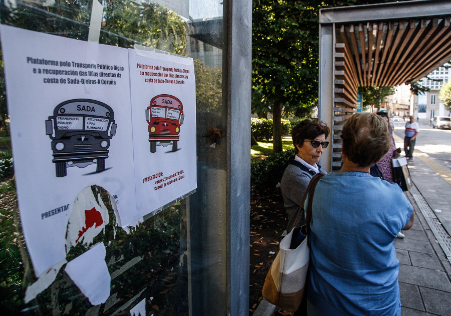 El movimiento vecinal por el transporte público intensifica sus protestas en Sada