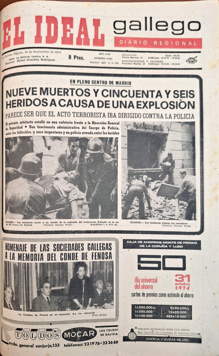 Portada 14 septiembre 1974