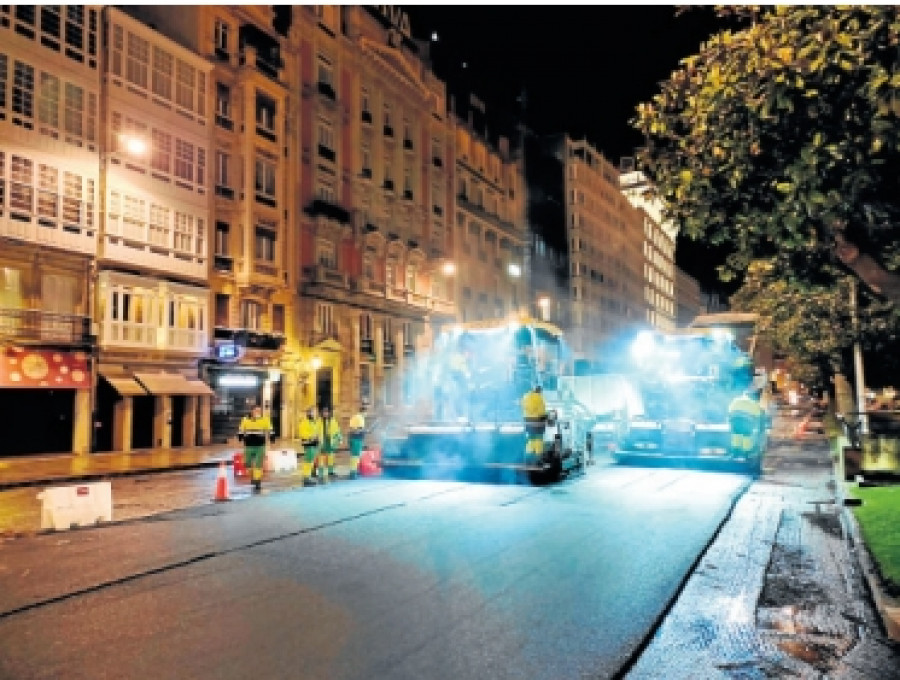 Máis de 54.000 metros cadrados de firmes renovados na Coruña no último ano