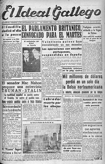 Portada 23 septiembre 1949