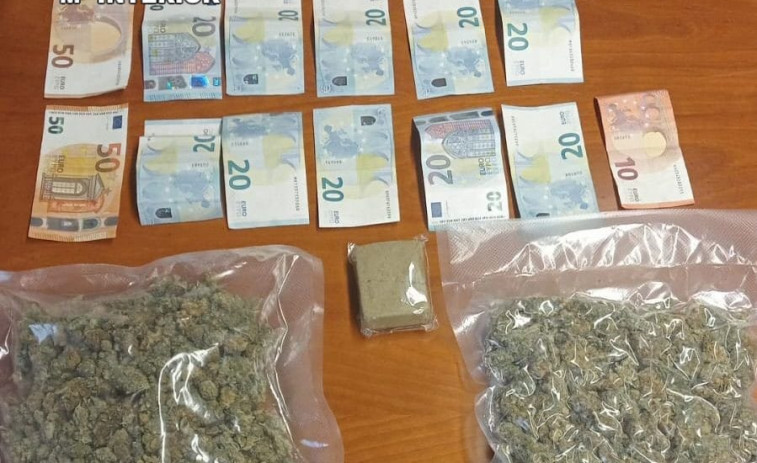 Detenido en Oleiros con medio kilo de marihuana