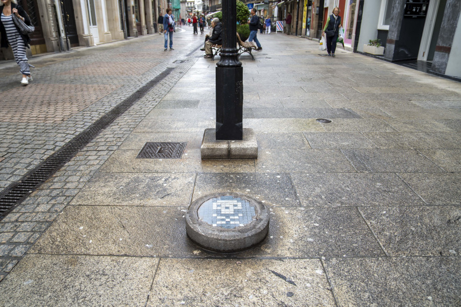 Reaparecen los mosaicos de Xerión en varios puntos de A Coruña