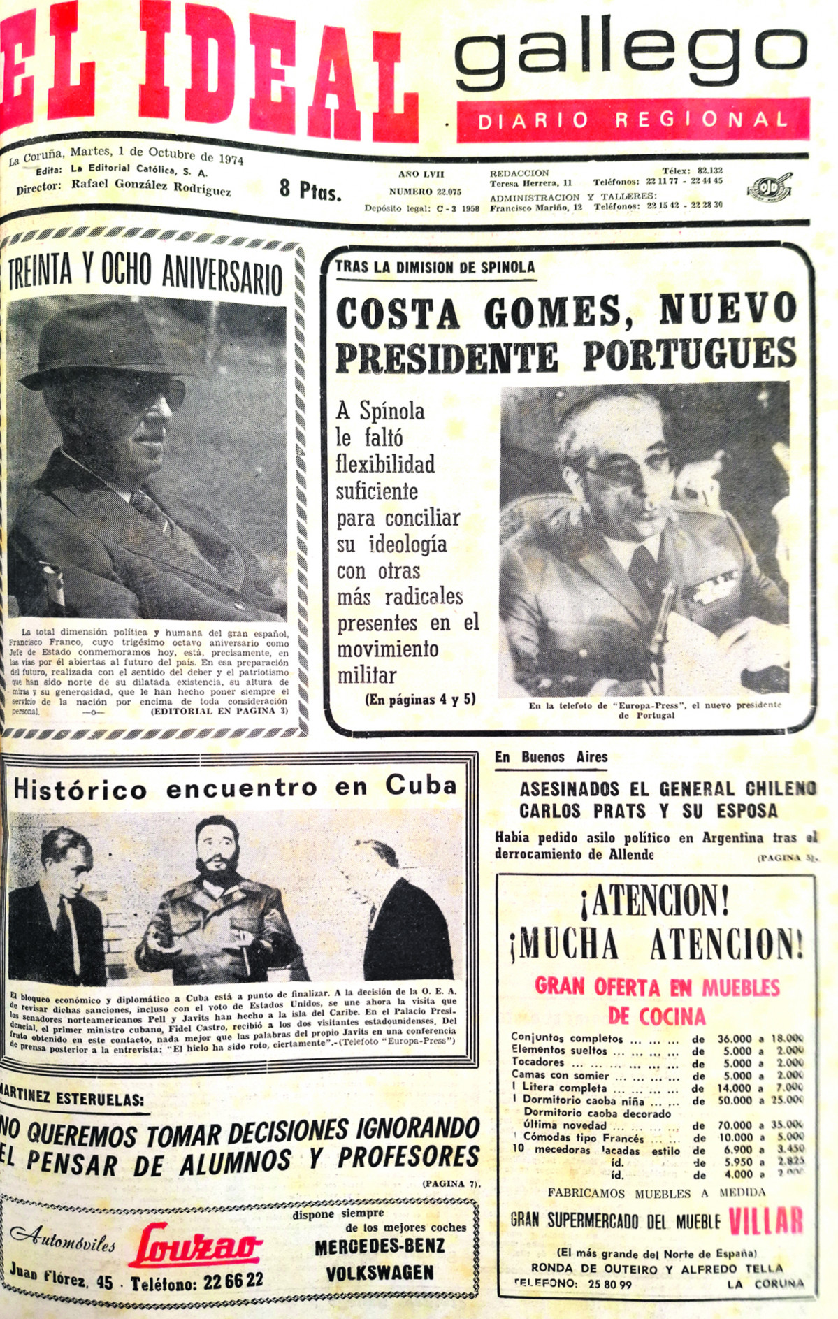 Portada 1 octubre 1974