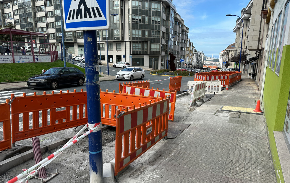 Culleredo inició las obras de renovación de la calle Suárez Ferrín, en A Corveira