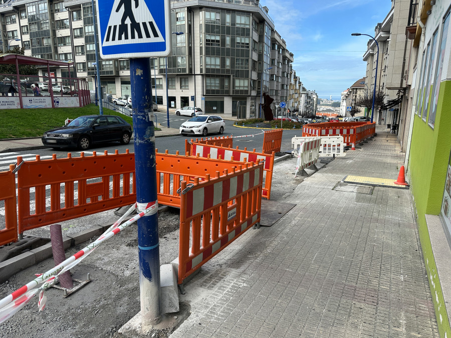 Culleredo inició las obras de renovación de la calle Suárez Ferrín, en A Corveira