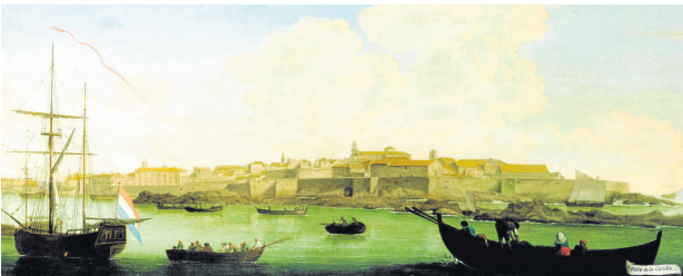 Vista de A Coruña en 1792