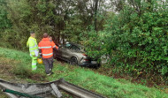 La meteorología adversa provoca accidentes de tráfico en Abegondo y Oza-Cesuras