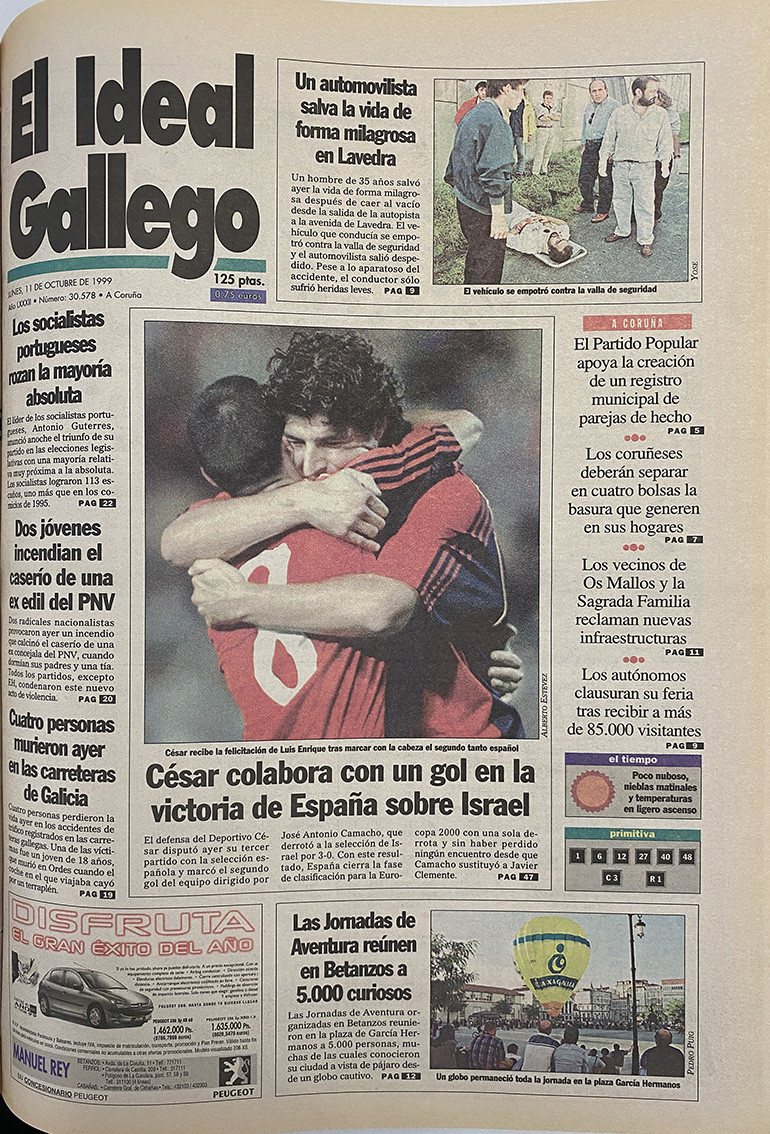 Portada 11 octubre 1999