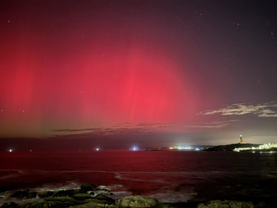 El anochecer rojo de A Coruña y su área metropolitana: vuelven las auroras boreales