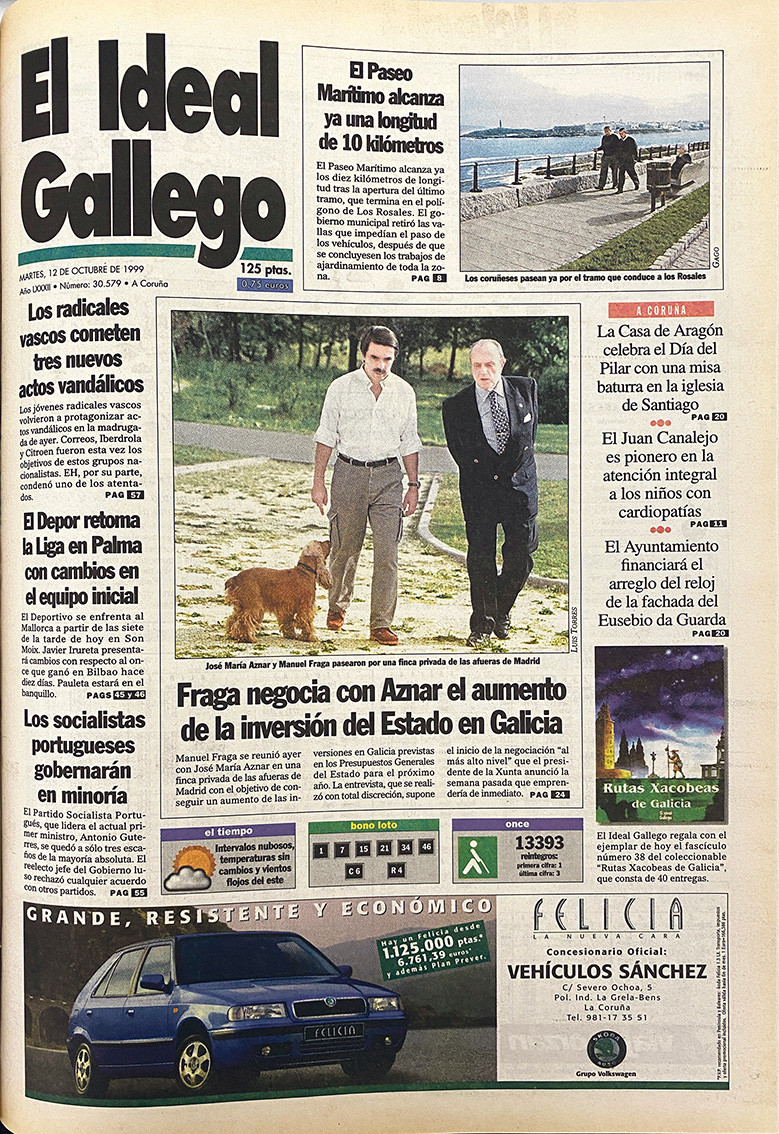 Portada 12 octubre 1999