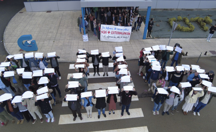 Los trabajadores de la Crtvg, en huelga indefinida desde este miércoles