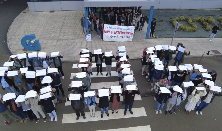 Los trabajadores de la Crtvg, en huelga indefinida desde este miércoles