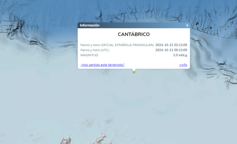 Un terremoto sacude la costa de A Mariña lucense