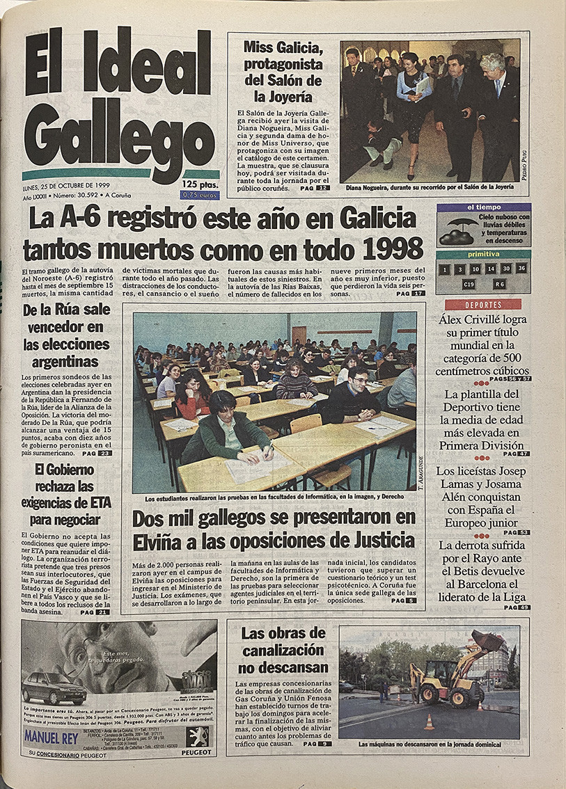 Portada 25 octubre 1999