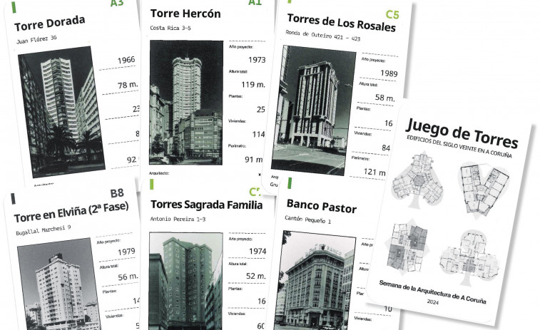 El juego de cartas más coruñés: la baraja que rinde homenaje a las torres del siglo pasado