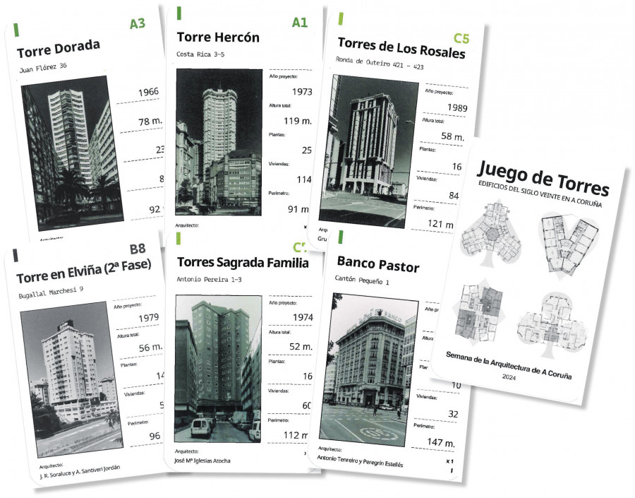 El juego de cartas más coruñés: la baraja que rinde homenaje a las torres del siglo pasado