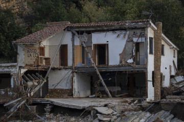 Una casa destruida por el paso de la DANA en Sot de Chera