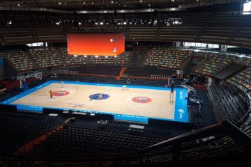 Pista del Coliseum lista para partido del Leyma