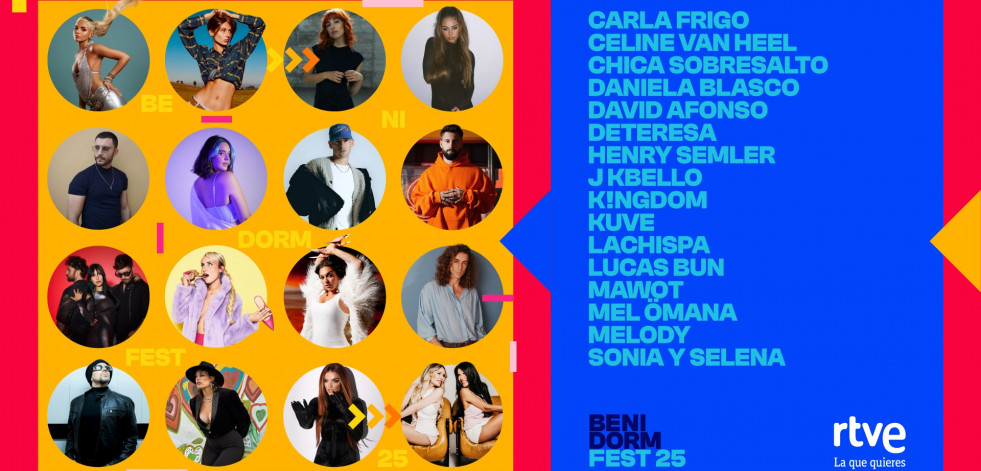 Estos son los 16 participantes del Benidorm Fest 2025