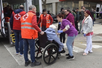 Residentes de la residencia de ancianos de Villafranca de Ebro llegan a Huesca