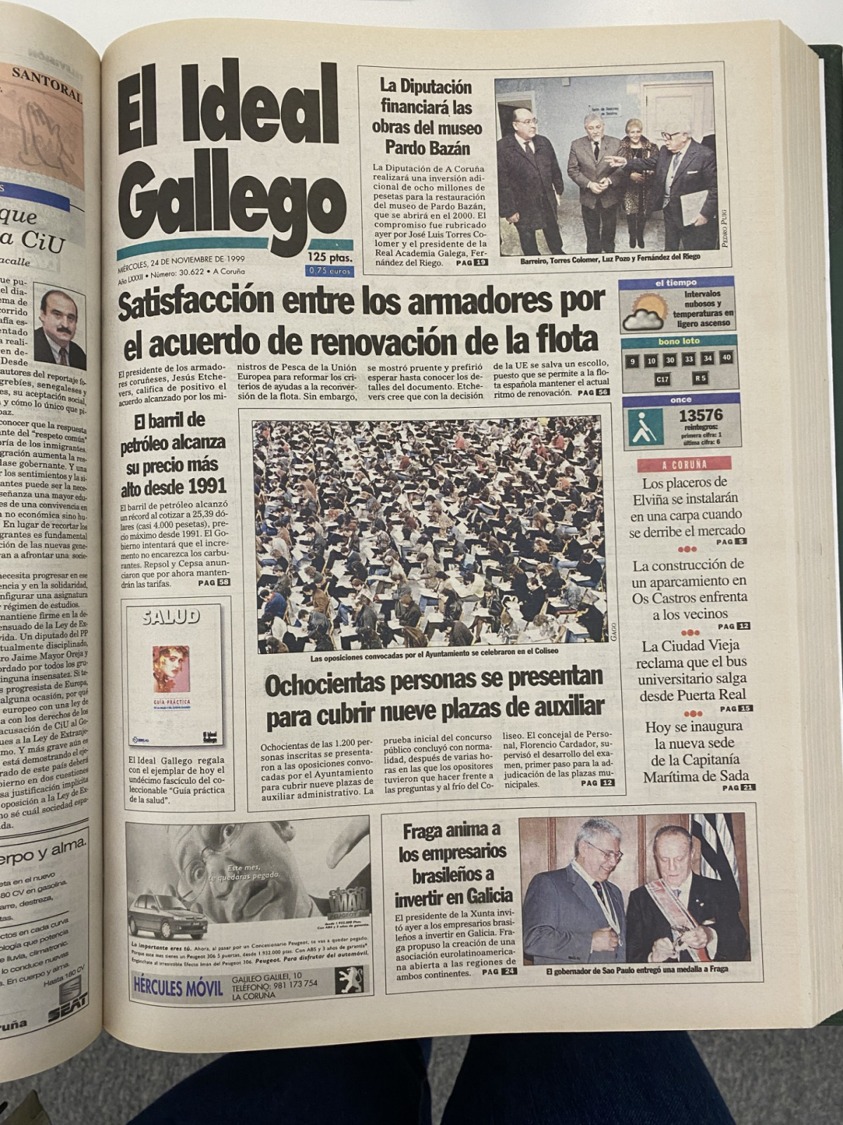 Portada 24 noviembre 1999