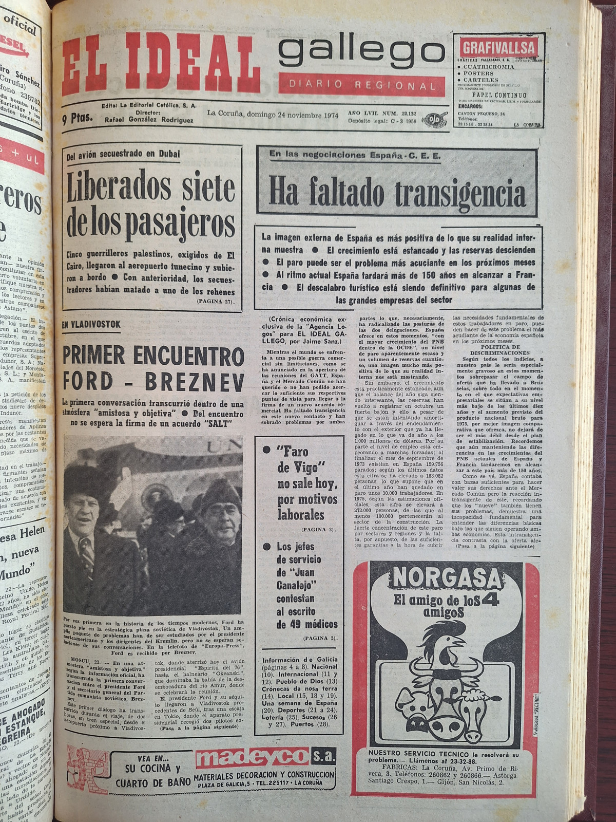 Portada 24 noviembre 1974