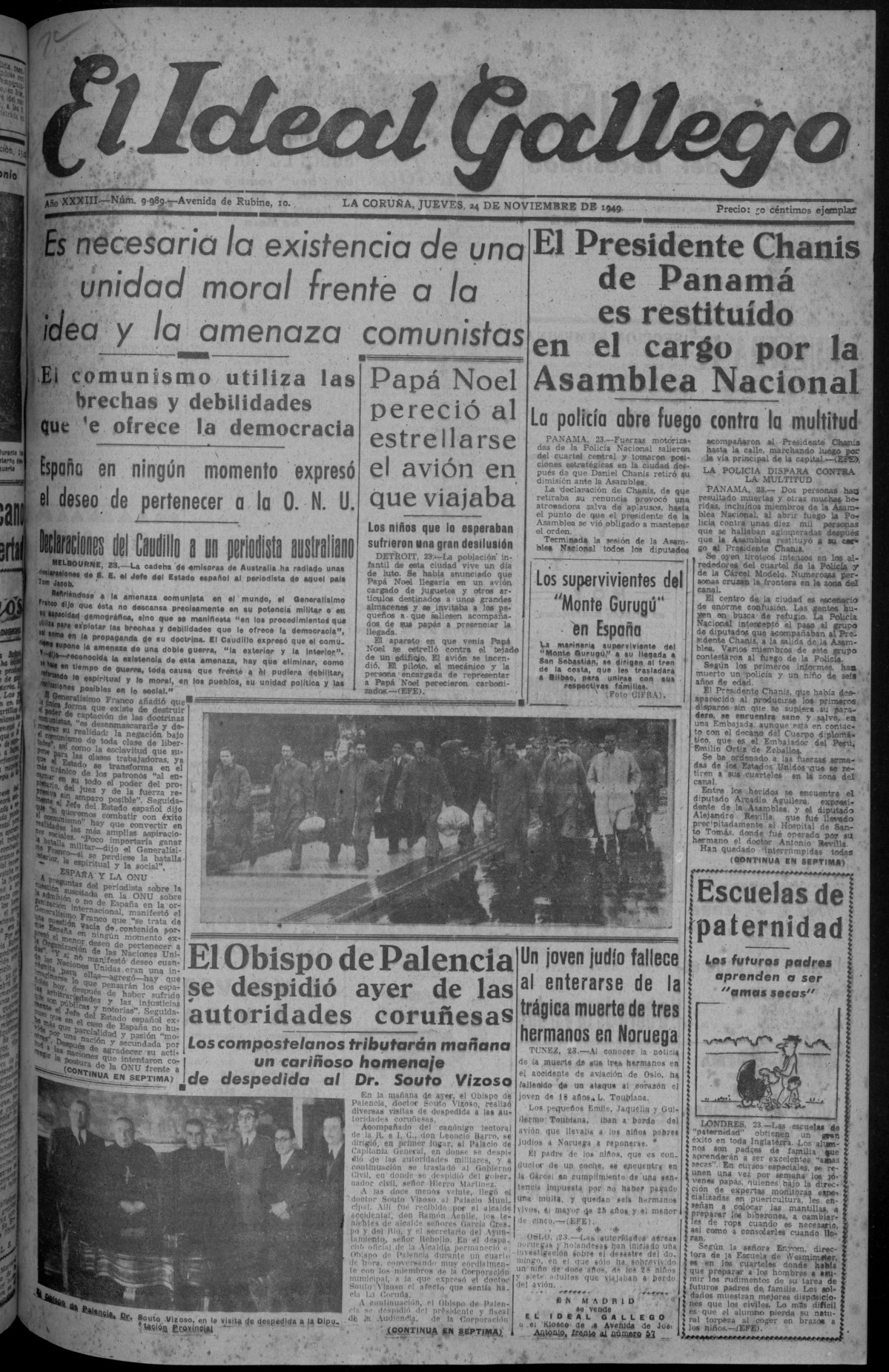 Portada 24 noviembre 1949