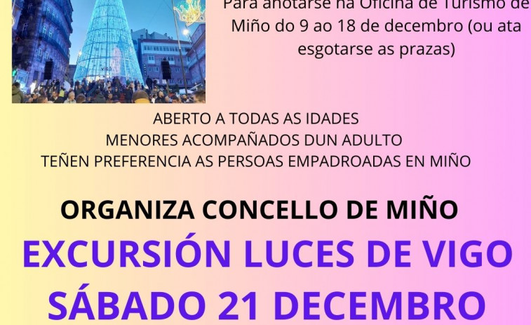 Miño organiza una excursión para ver las luces de Navidad de Vigo