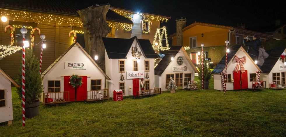 El espíritu navideño vive en Gosende, la aldea de Carral donde la luz es protagonista