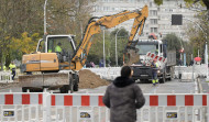 Continúan las obras en la calle Caballeros tras la espectacular inundación