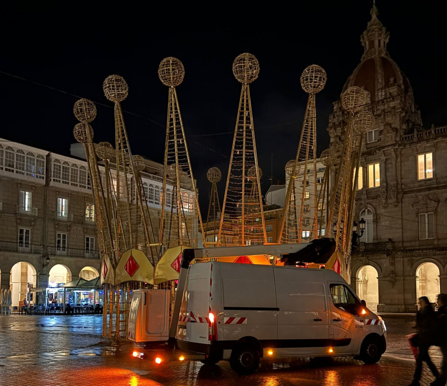 Apagón navideño en la principal atracción de A Coruña