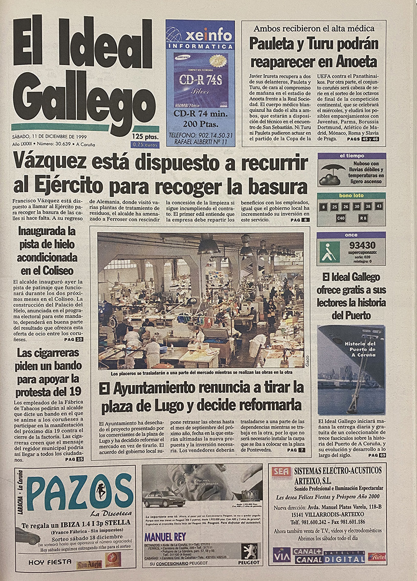 Portada 11 diciembre 1999