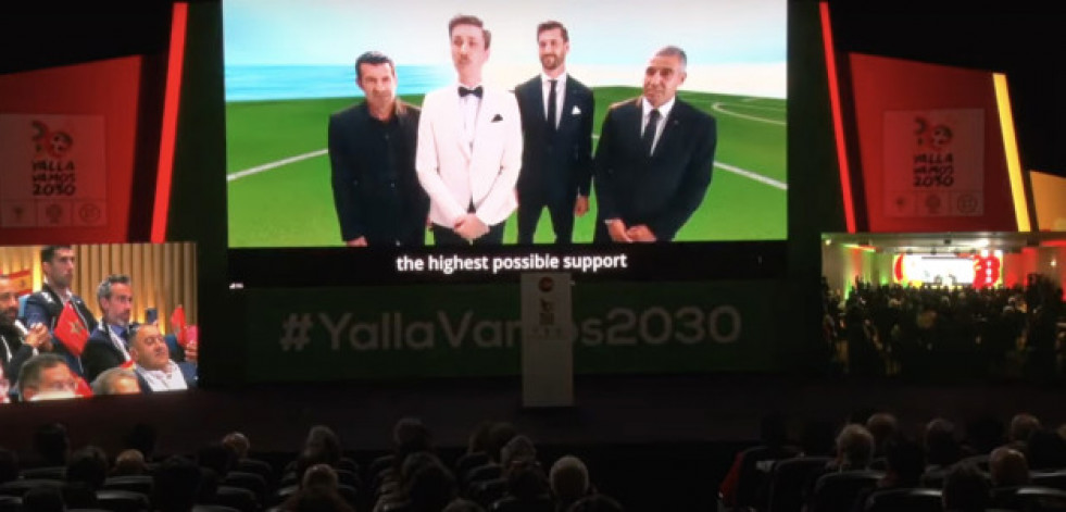 El exdeportivista Naybet, protagonista en la gala del anuncio de las sedes del Mundial 2030