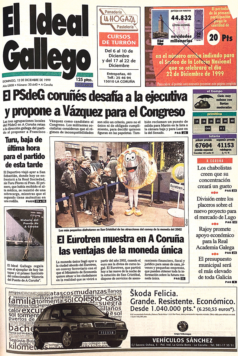 Portada 12 diciembre 1999