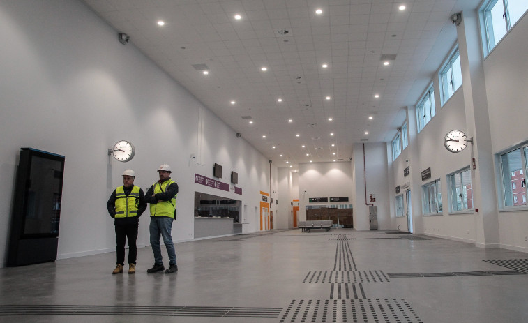 Así es por dentro la nueva estación de tren provisional de A Coruña