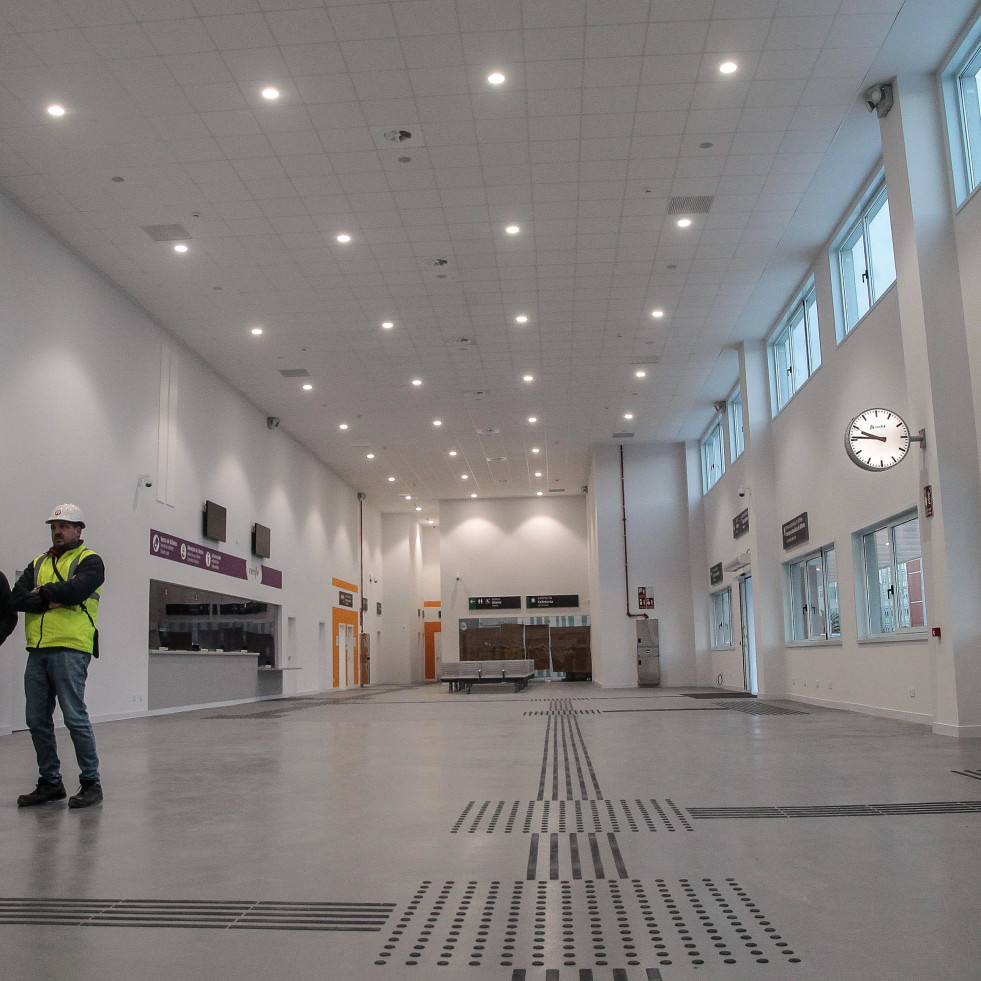 Así es por dentro la nueva estación de tren provisional de A Coruña