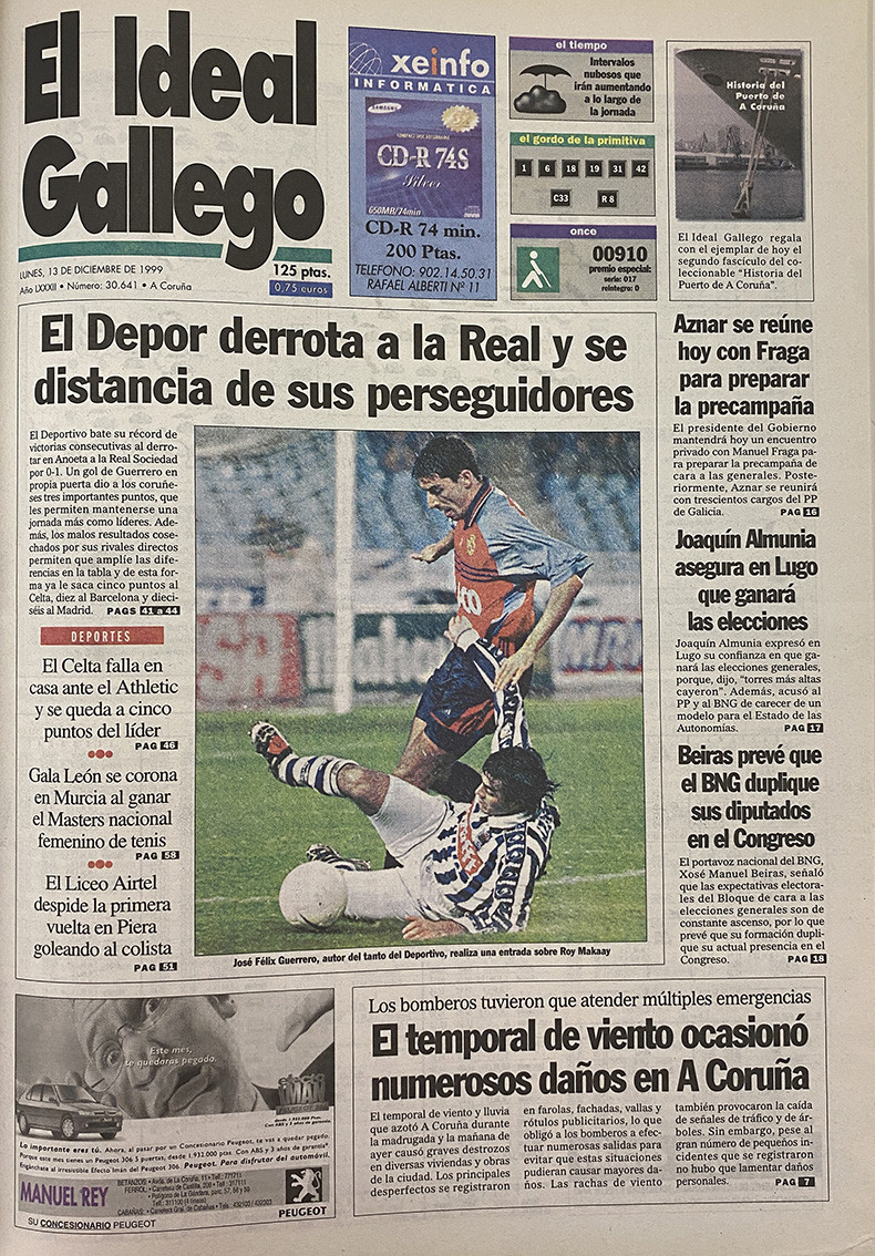 Portada 13 diciembre 1999