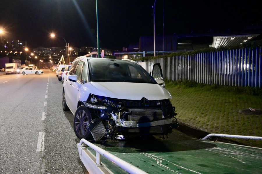 Aparatoso accidente en el polígono de Pocomaco