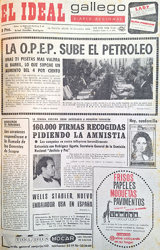 Portada 14 diciembre 1974