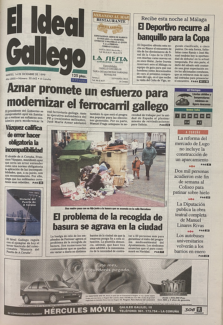 Portada 14 diciembre 1999