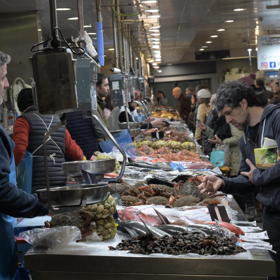 Los mercados de A Coruña tendrán pescado y marisco los lunes 23 y 30 de diciembre