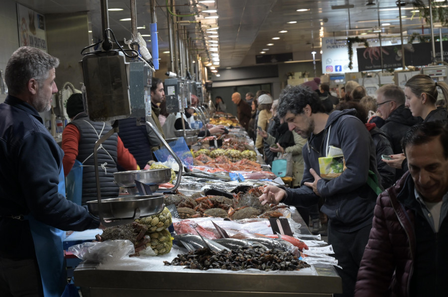 Los mercados de A Coruña tendrán pescado y marisco los lunes 23 y 30 de diciembre