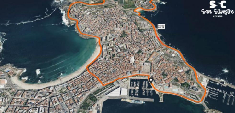 Este será el recorrido de la San Silvestre Coruña 2024