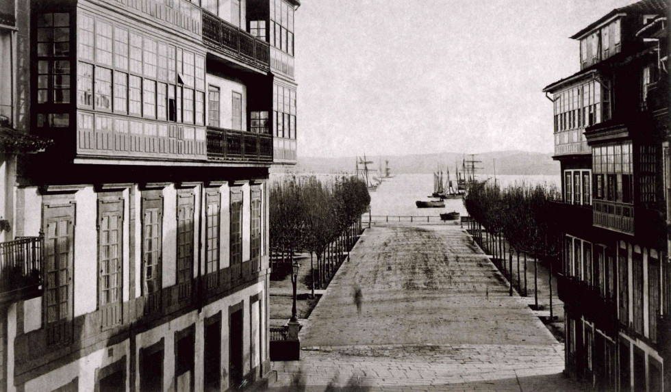 Fotografía de la calle de Santa Catalina, datada en el año 1883